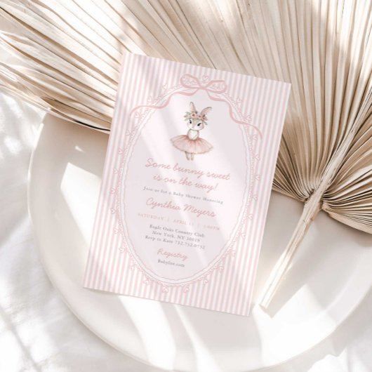 Some Bunny Sweet on the Way Baby Shower Invitation 招待状