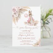 Some Bunny Sweet Pampass Baby Shower Invitation 招待状 (スタンド正面)