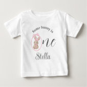 Some Bunny T-Shirt 1st Birthday Outfit ベビーTシャツ (正面)