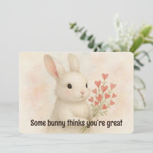 Some Bunny Thinks You’re Great Valentines Day Card シーズンカード (スタンド正面)