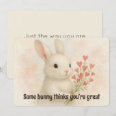 Some Bunny Thinks You’re Great Valentines Day Card シーズンカード (正面/裏面)