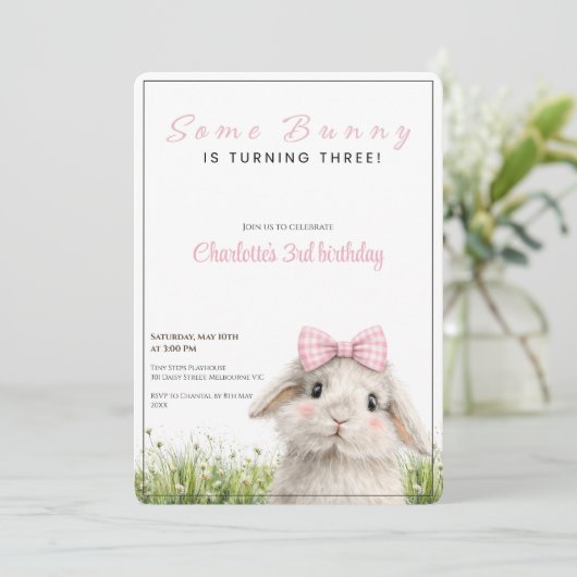 Some Bunny Third Birthday  招待状 (スタンド正面)
