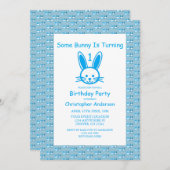 Some Bunny Turning One：最初の誕生日 招待状 (正面/裏面)