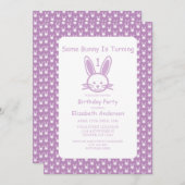 Some Bunny Turning One：最初の誕生日 招待状 (正面/裏面)