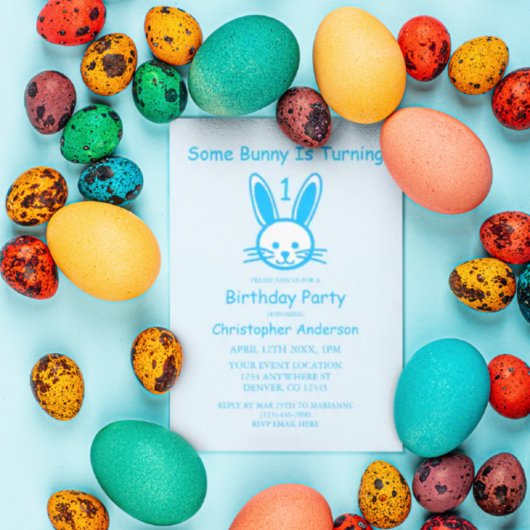 Some Bunny Turning One：最初の誕生日 招待状