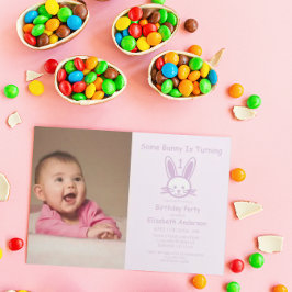 Some Bunny Turning One：最初の誕生日 招待状