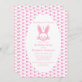 Some Bunny Turning One：最初の誕生日 招待状 (正面/裏面)