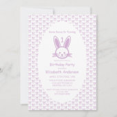 Some Bunny Turning One：最初の誕生日 招待状 (正面)