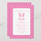 Some Bunny Turning One：最初の誕生日 招待状 (正面/裏面)