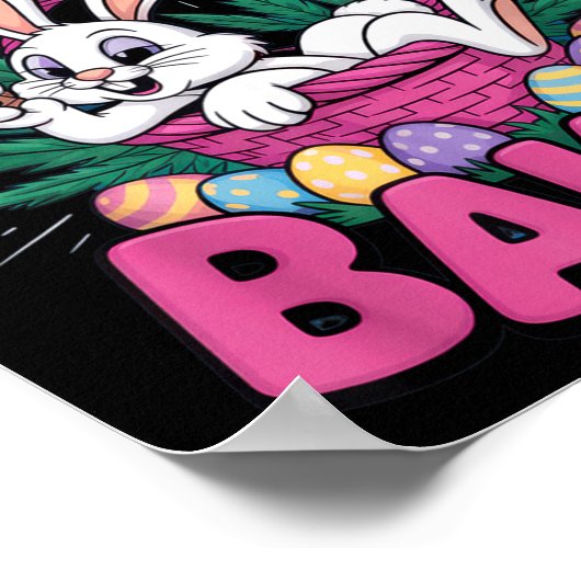 Some Bunnys Baked Funny Easter Vibe For Humor  ポスター (角)