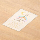 Some Bunny's On The Way Gender Neutral Baby Shower アクリル招待状 (レイダウン)