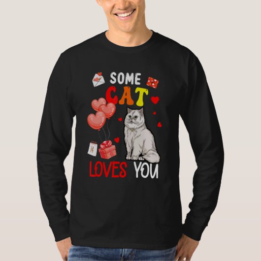 Some Cat Loving You Valentine's Day Animal Tシャツ (正面)