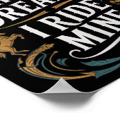 Some Chase Dreams I Ride Mine Horse Riding Quote  ポスター (角)