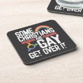  Some Christians Are Gay Get Over It コースター (左側)