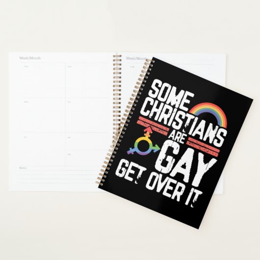  Some Christians Are Gay Get Over It プランナー手帳 (ディスプレー)