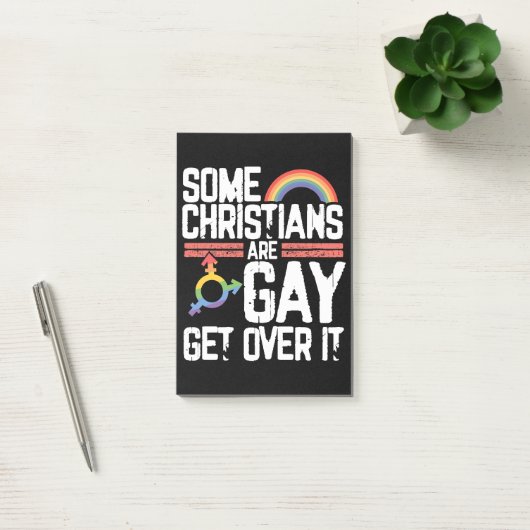  Some Christians Are Gay Get Over It ポストイット (オフィス)