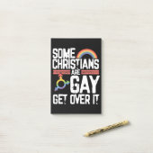  Some Christians Are Gay Get Over It ポストイット (デスク上)