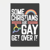  Some Christians Are Gay Get Over It ポストイット (正面)