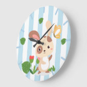 Some Cute Bunny ラージ壁時計 (傾斜)