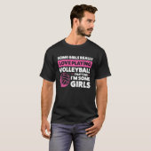 some girl really love playing volleyball volleybal tシャツ (正面フル)