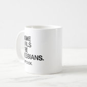 SOME GIRLS ARE LESBIANS -.png コーヒーマグカップ (正面左)