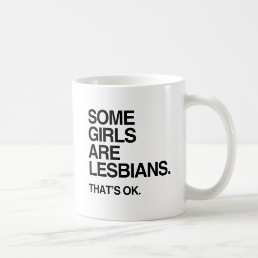 SOME GIRLS ARE LESBIANS -.png コーヒーマグカップ (右)