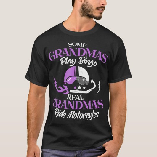 Some Grandmas 遊 Bingo実在 Grandmas Ride Motorc Tシャツ (正面)