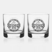 Some Grandpas Play Bingo Real Grandpas Ride Motorc ウイスキーグラス (裏面)