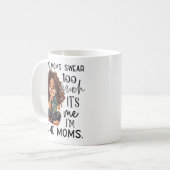 Some moms swear too much コーヒーマグカップ (正面左)