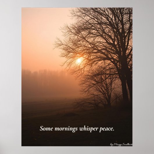 Some Mornings Whisper Peace – 冬の静寂アートプリント ポスター (正面)