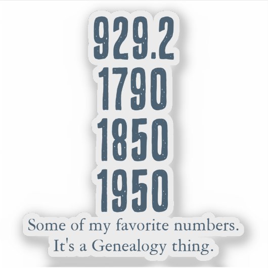 Some of my favorite numbers シール (正面)