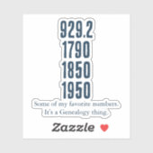 Some of my favorite numbers シール (シート)