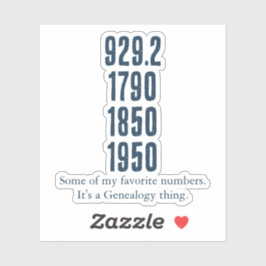 Some of my favorite numbers シール