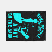 Some People Just Need A Pat On The Back Sarcastic フリースブランケット (正面(横))