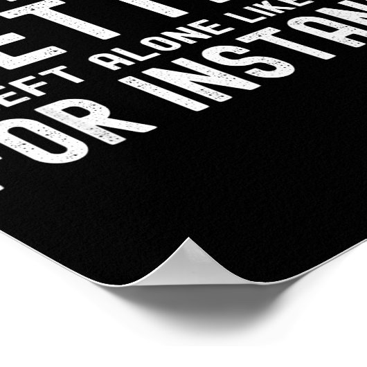 Some Things Are Better Left Alone Like Me For Inst ポスター (角)