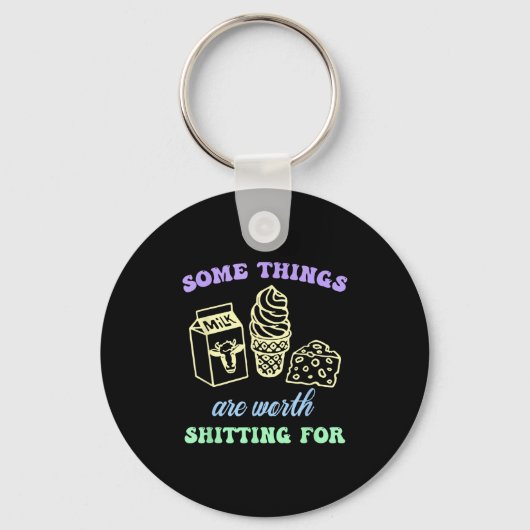 Some Things Are Worth Ting For Funny Apparel  キーホルダー (正面)