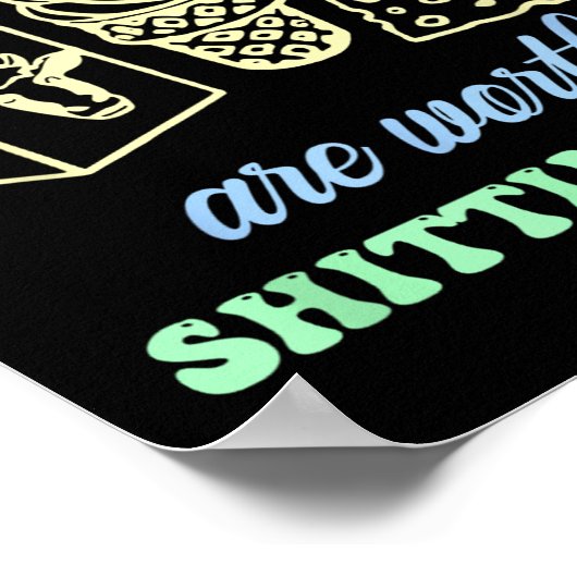 Some Things Are Worth Ting For Funny Apparel  ポスター (角)