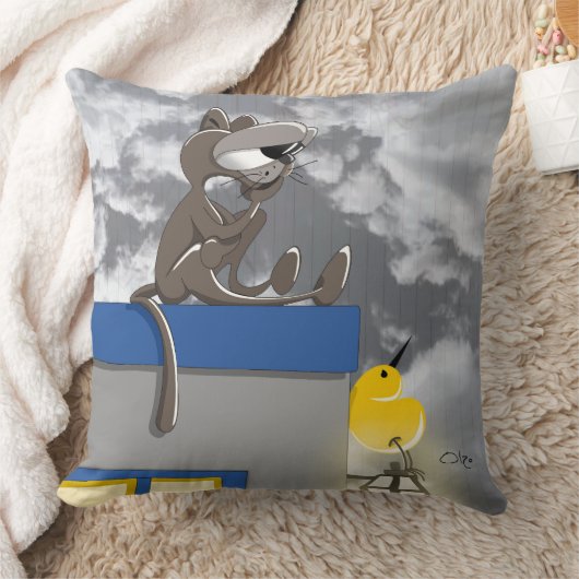 Somebird – 猫 クッション (ブランケット)