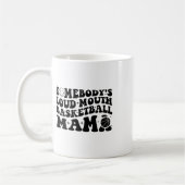 Somebody’s Loud Mouth Sketll Mama Retro Wavy Groov コーヒーマグカップ (左)