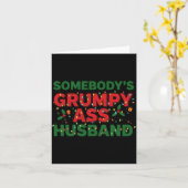 Somebody's Mpy Husband Christmas Shirt _ Funny Xma カード (黄色い花)
