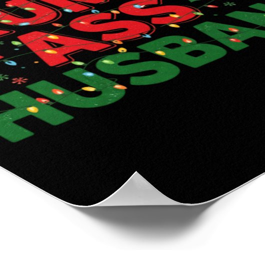 Somebody's Mpy Husband Christmas Shirt _ Funny Xma ポスター (角)