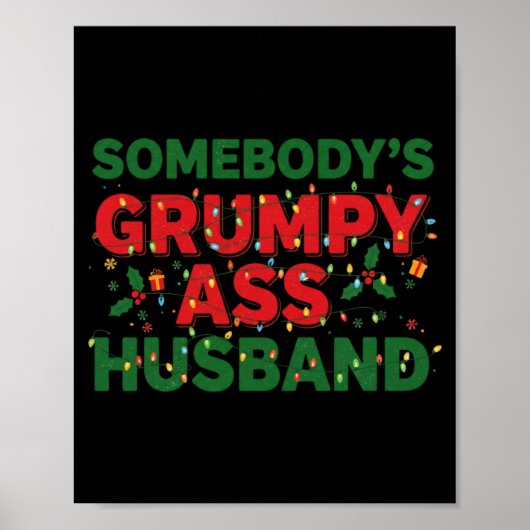 Somebody's Mpy Husband Christmas Shirt _ Funny Xma ポスター (正面)
