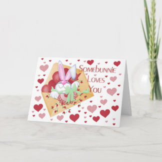Somebunnie Loves You Valentine Greeting Card シーズンカード