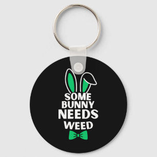 Somebunnyが雑草のイースターバニーラビットイースターダを必要とする キーホルダー