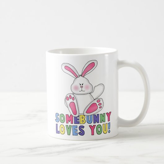 SomeBunnyはあなたを愛している コーヒーマグカップ (右)