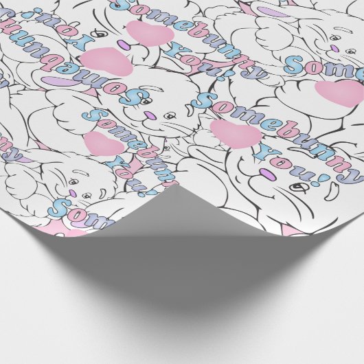 Somebunnyはあなたを愛している ラッピングペーパー (角)
