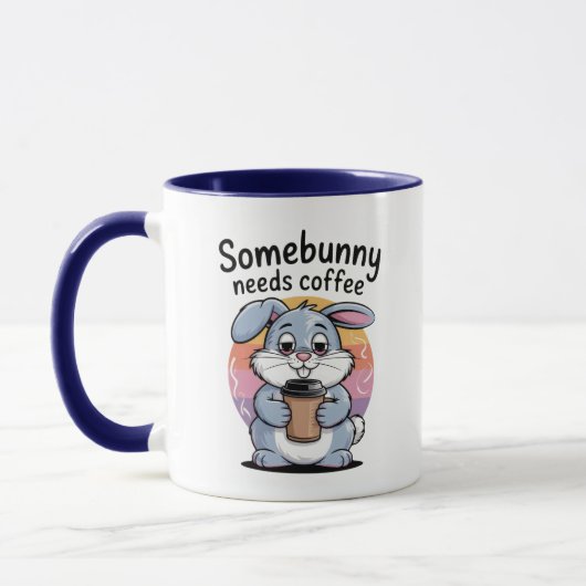SomeBunnyはコーヒーマグが必要 マグカップ (左)