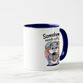 SomeBunnyはコーヒーマグが必要 マグカップ (正面右)