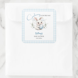 SomebunnyはBoy Easter Baby Showerの途中にある スクエアシール