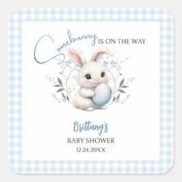SomebunnyはBoy Easter Baby Showerの途中にある スクエアシール